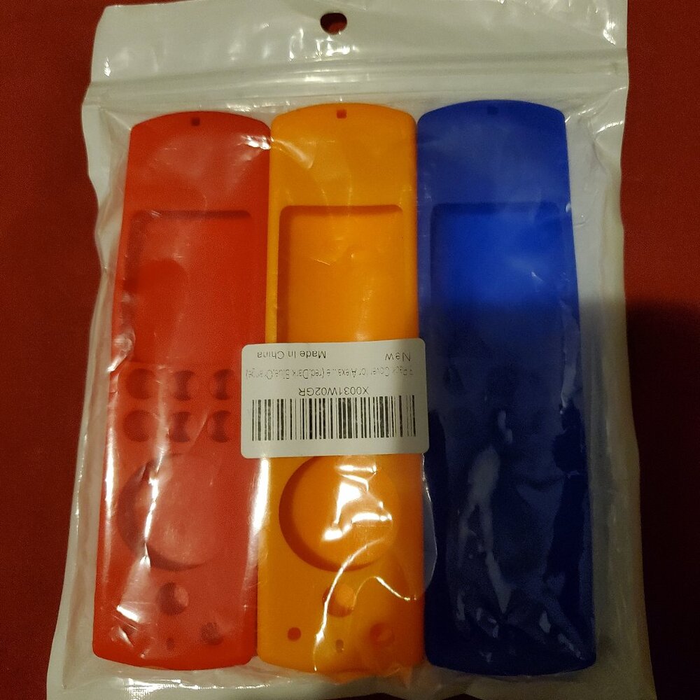 NEW 3 PACK COVER FOR ALEXA ORANGE RED BLUE COVER CASE SKIN SILICONE PROTECTOR